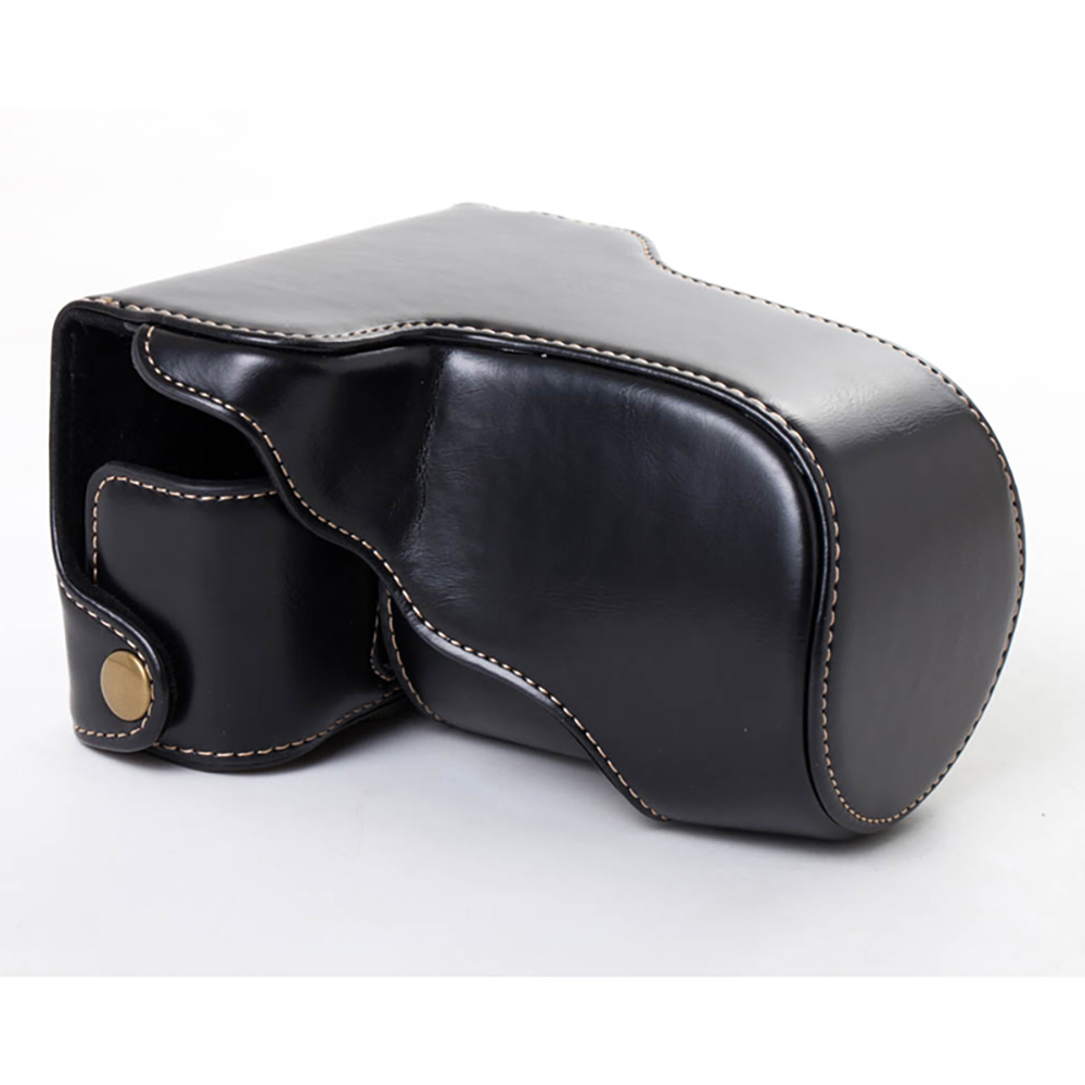 Lens Case Pouch - 스트랩이 있는 후지필름 X-A3/X-A10/X-A5용 PU 가죽