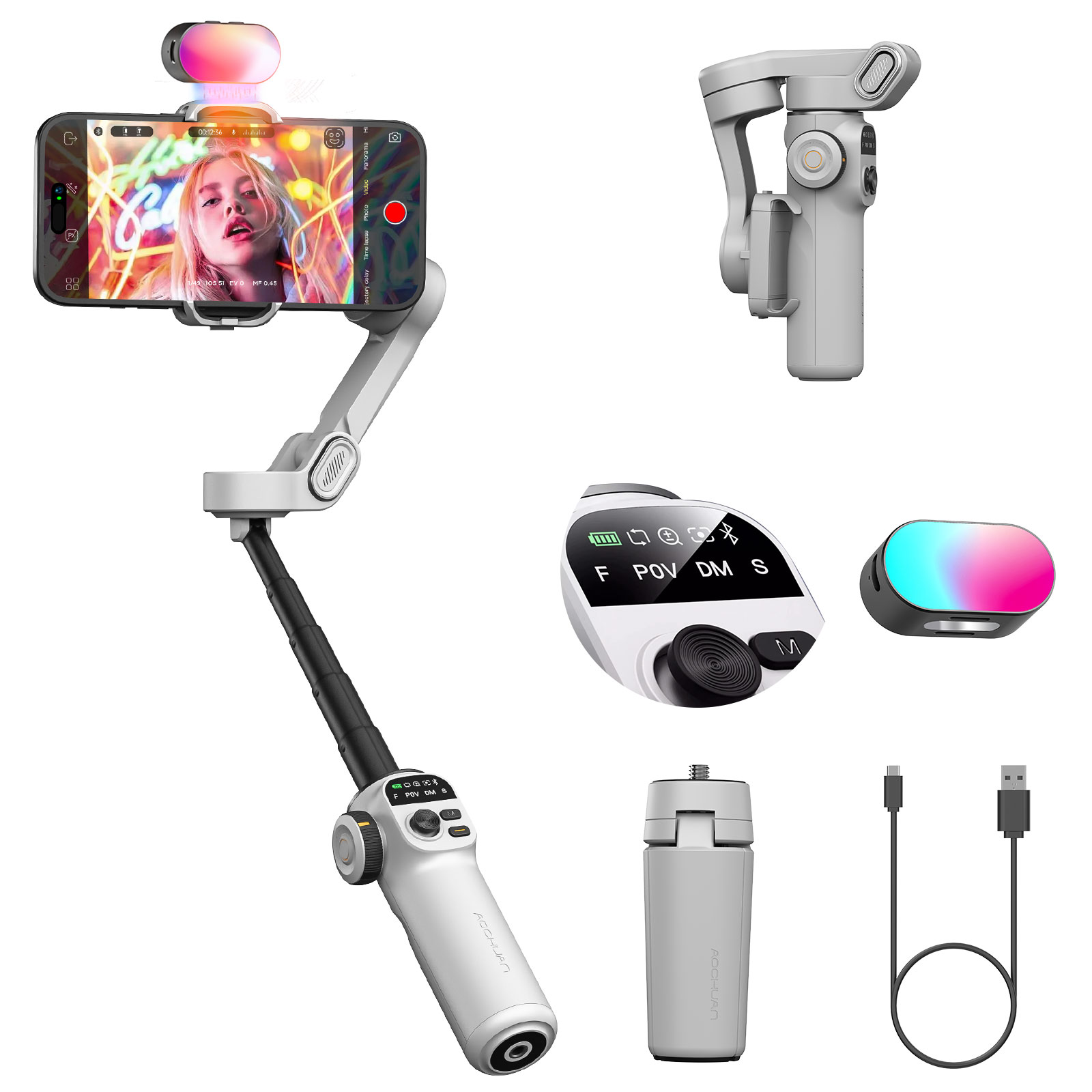 Handheld Stabilizer Gimbal - 아오촨 스마트 X2 키트 화이트 3축