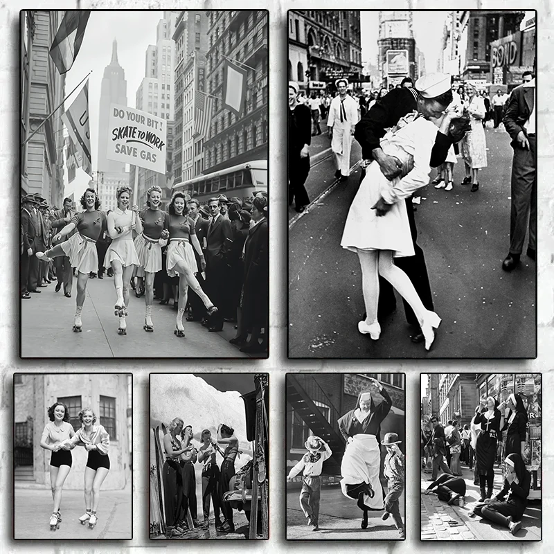Photography Black And White - 클래식 흑백 사진 포스터 캔버스 그림