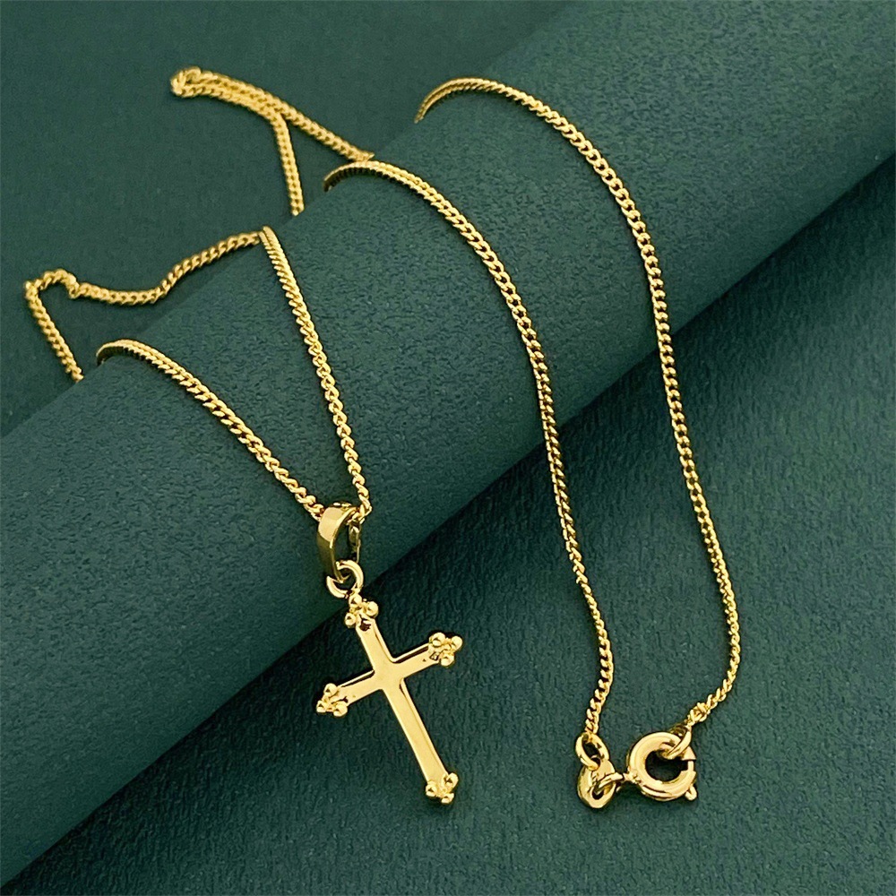 여성용 24K 골드(AU999) 섬세한 십자가 펜던트  - Photography Yellow 리뷰 및 가격
