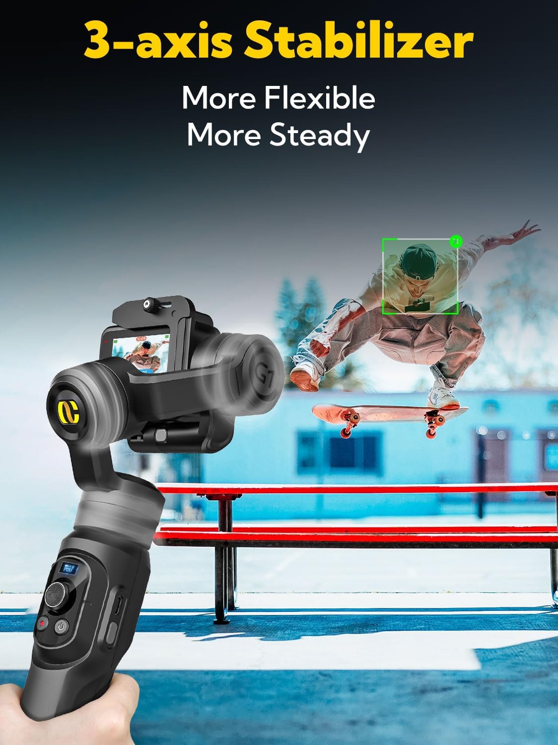 액션 카메라용 3축 핸드헬드 스테빌라이저, 내장형 19 - Handheld Stabilizer Gimbal 리뷰 및 가격