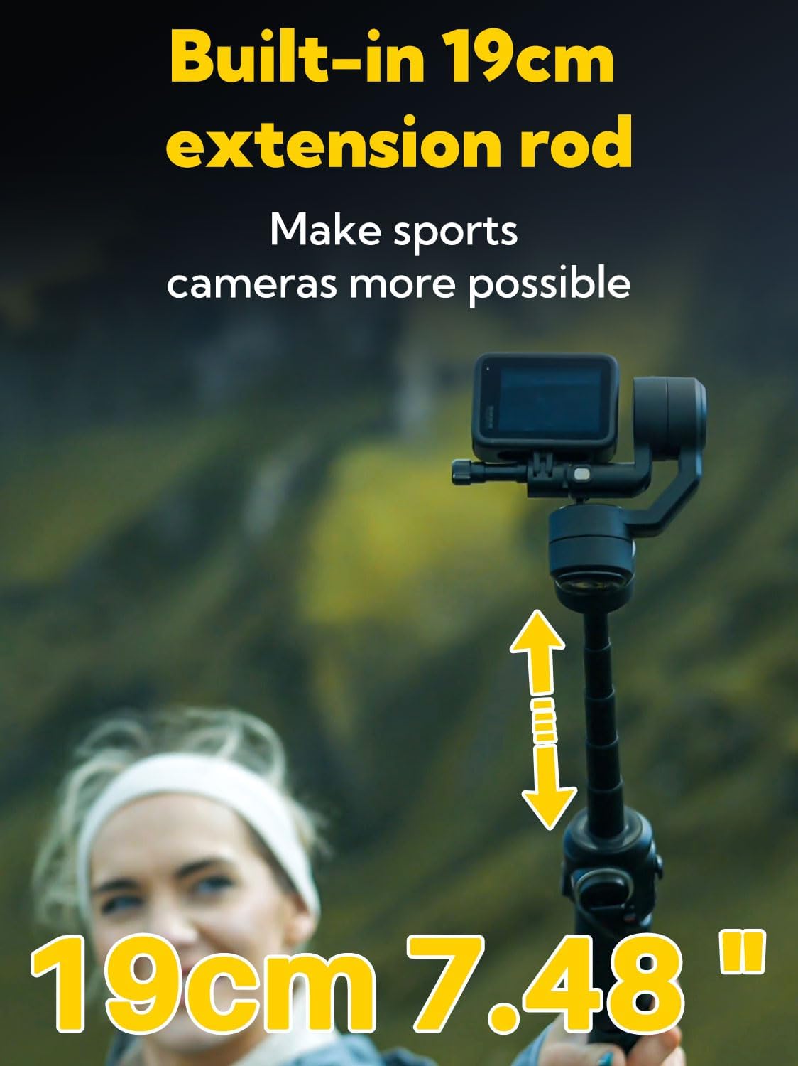 액션 카메라용 3축 핸드헬드 스테빌라이저, 내장형 19 - Handheld Stabilizer Gimbal 리뷰 및 가격