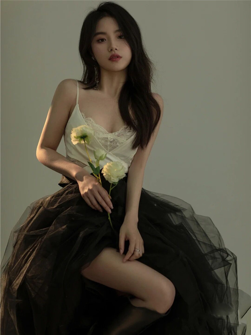 블랙 엔젤 레이스 사진 촬영 의상 일본 스타일 스튜디오 - Photography Outfits 리뷰 및 가격