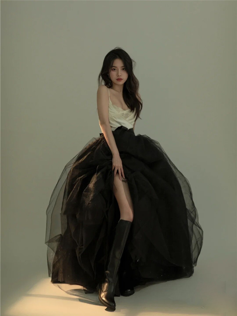 블랙 엔젤 레이스 사진 촬영 의상 일본 스타일 스튜디오 - Photography Outfits 리뷰 및 가격